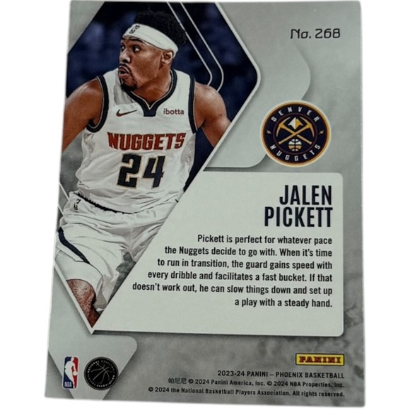 Jalen Pickett 2023 2024 Panini Phoenix Basketball Card Denver Nuggets RC - Picture 2 of 2